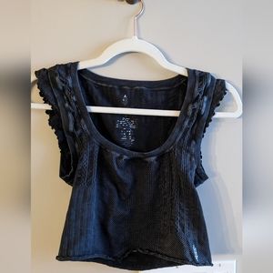 Free People cute workout shorts and top set